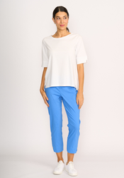 Wide Neck Elbow Slv Top