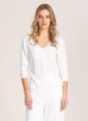 3/4 SLEEVE V NECK TOP