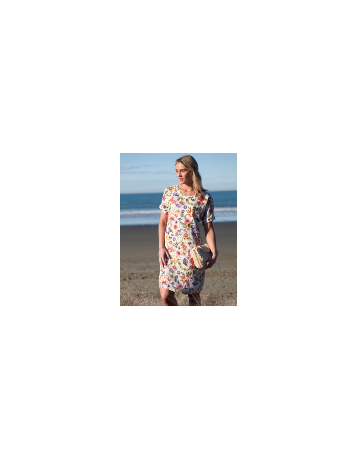 Shift Linen Dress With Pockets