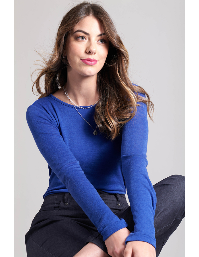 Merino Fine Rib Signature Crew Neck Women's Top