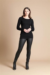 FINE RIB CREW TOP
