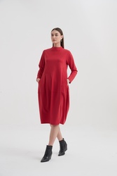 HIGH NECK SEAM DRESS