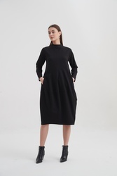 HIGH NECK SEAM DRESS