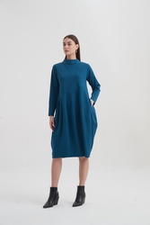 HIGH NECK SEAM DRESS