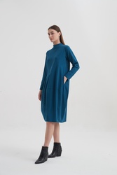 HIGH NECK SEAM DRESS