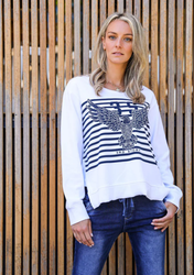 EAGLE IN STRIPE CREW