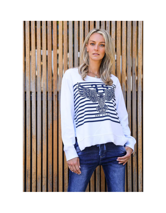 EAGLE IN STRIPE CREW