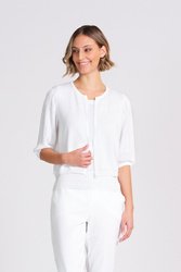 Cropped Zip Cardigan