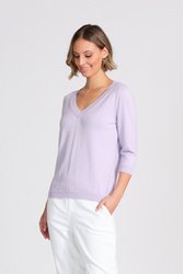 3/4 Sleeve V Neck Top