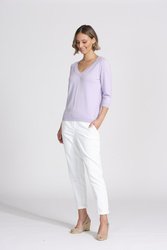 3/4 Sleeve V Neck Top