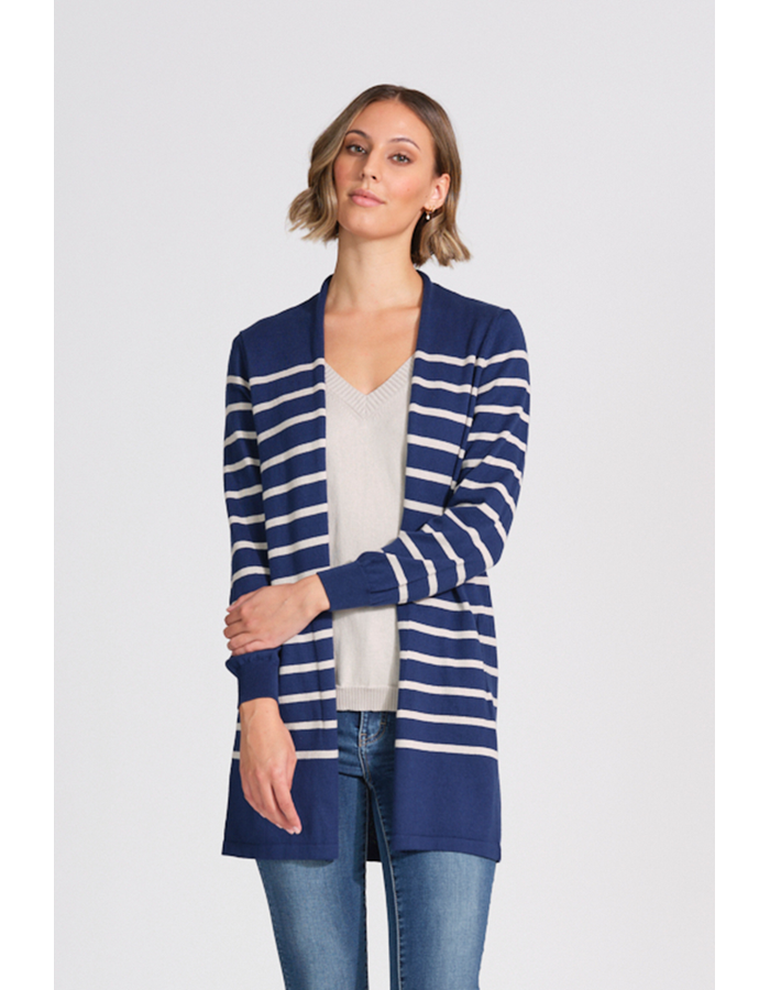 Striped Longline Women's Cardigan