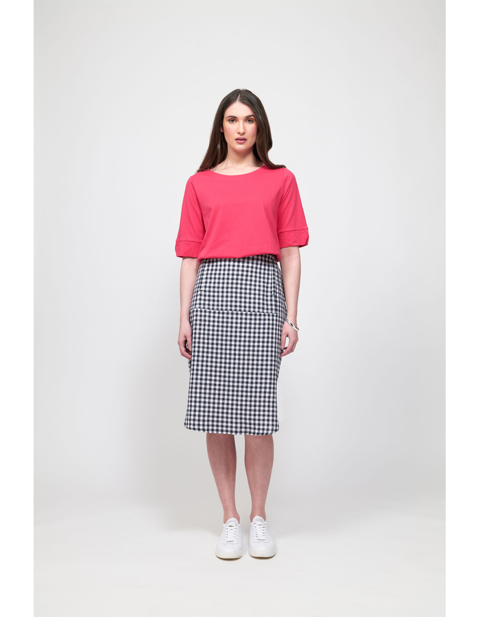 Scoop Hem Pencil Skirt