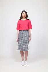 SCOOP HEM PENCIL SKIRT