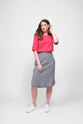 SCOOP HEM PENCIL SKIRT