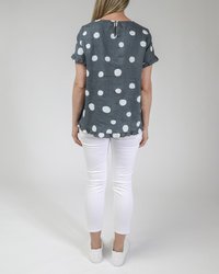 Ruffle Spot Print Top