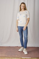 Cotton Knit Daisy Tee