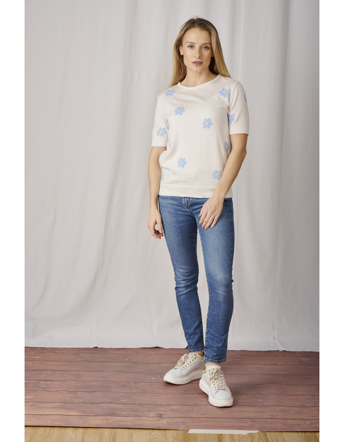 Juliette Women's Cotton Knit Daisy T-shirt 