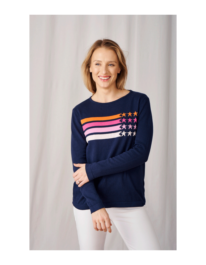 Phoebe Stars & Stripes Cotton Jumper