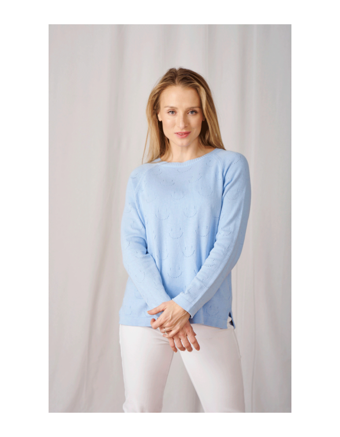 Polly Perforated Smile Cotton Jumper
