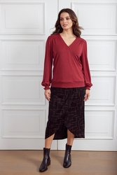 Cato Merino Wrap Top