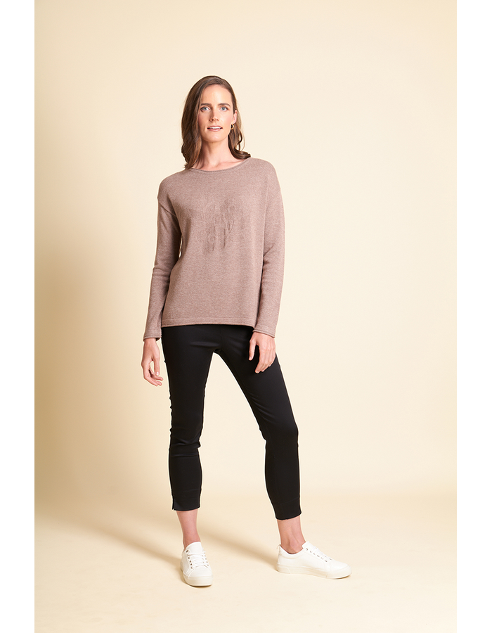 Contrast Front Design Women's Top