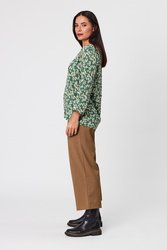 V/N Pleated Top 3/4 Slee