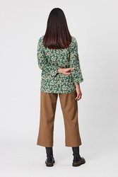  V/N Pleated Top 3/4 Slee