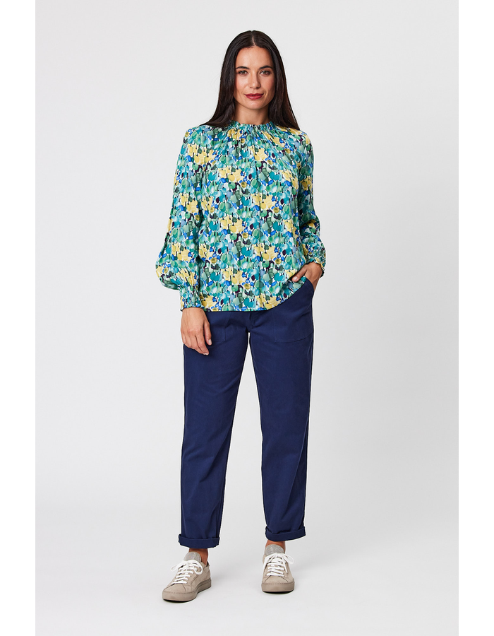 Soft Gathered Neck Women's Top
