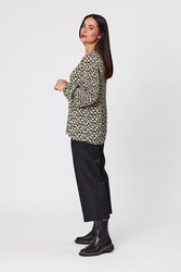 Pleated Print Top