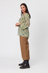 Pleat Print Top