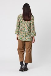 Pleat Print Top