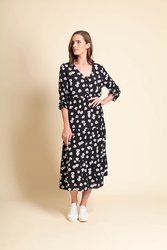 Tie Sleeve Tiered Dress