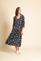 Tie Sleeve Tiered Dress