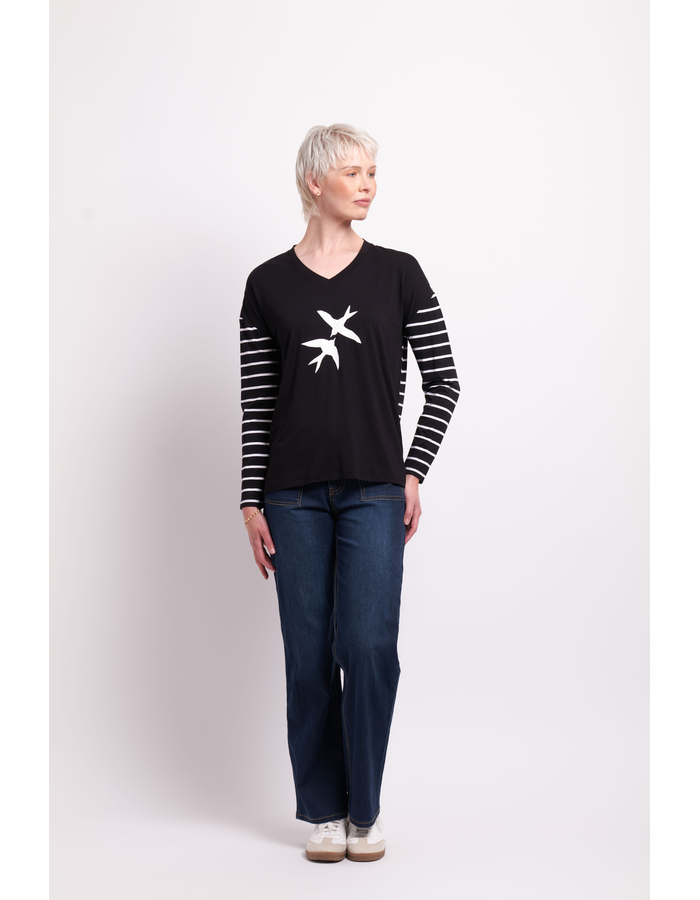 Foil Combo Print Top