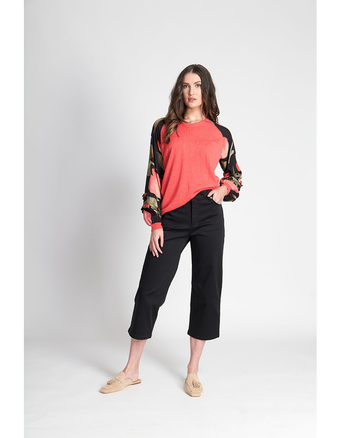 Ruffle Sleeve Detail Women's Top