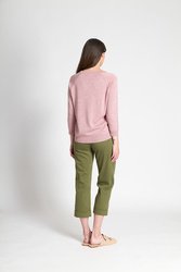 Contrast Woven Front Top