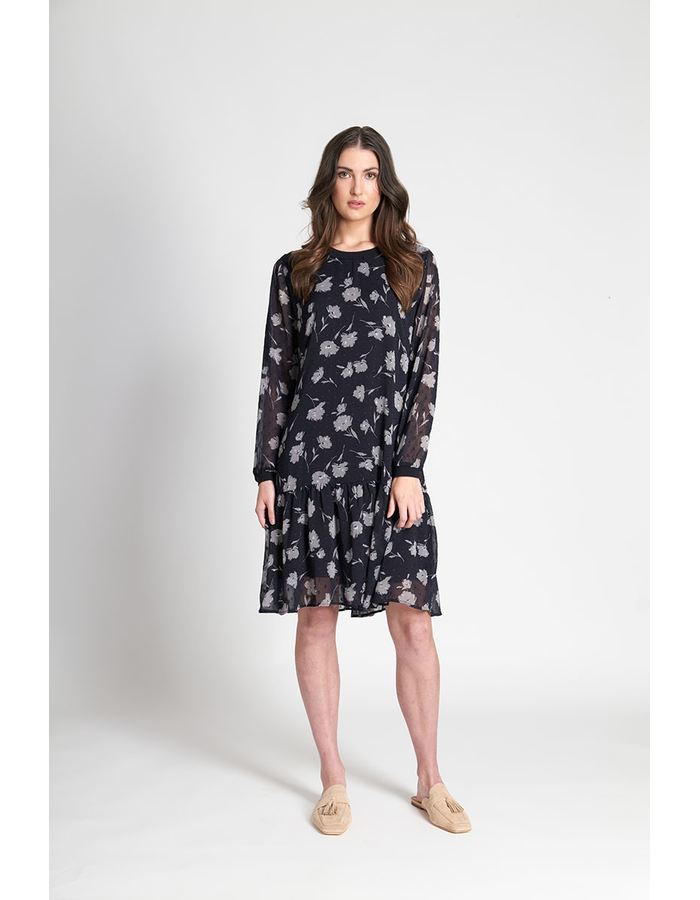 Contrast Rib Trim Dress
