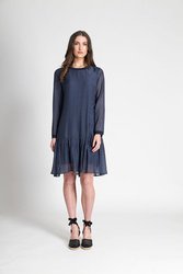 Contrast Rib Trim Dress