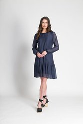 Contrast Rib Trim Dress
