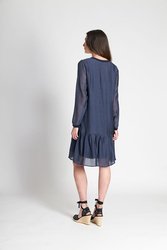 Contrast Rib Trim Dress