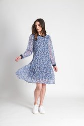 Contrast Rib Trim Dress