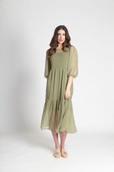 Tie Back Tiered Dress
