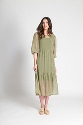 Tie Back Tiered Dress