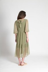 Tie Back Tiered Dress