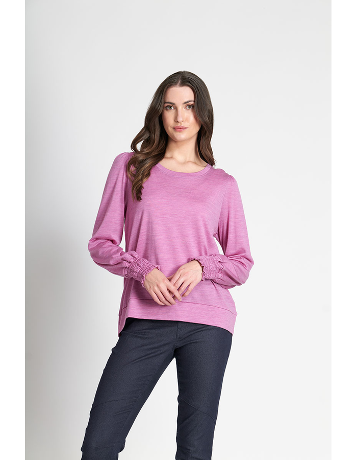 Shirred Cuff Women's Top