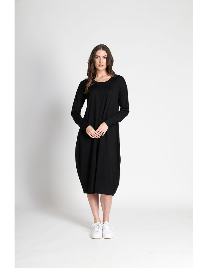 Asymmetric Panel Cocoon Dress