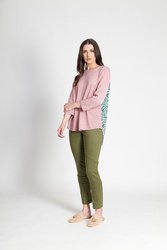 Contrast Woven Back Top