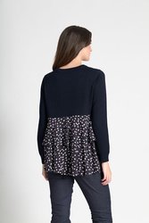 Layered Contrast Woven T