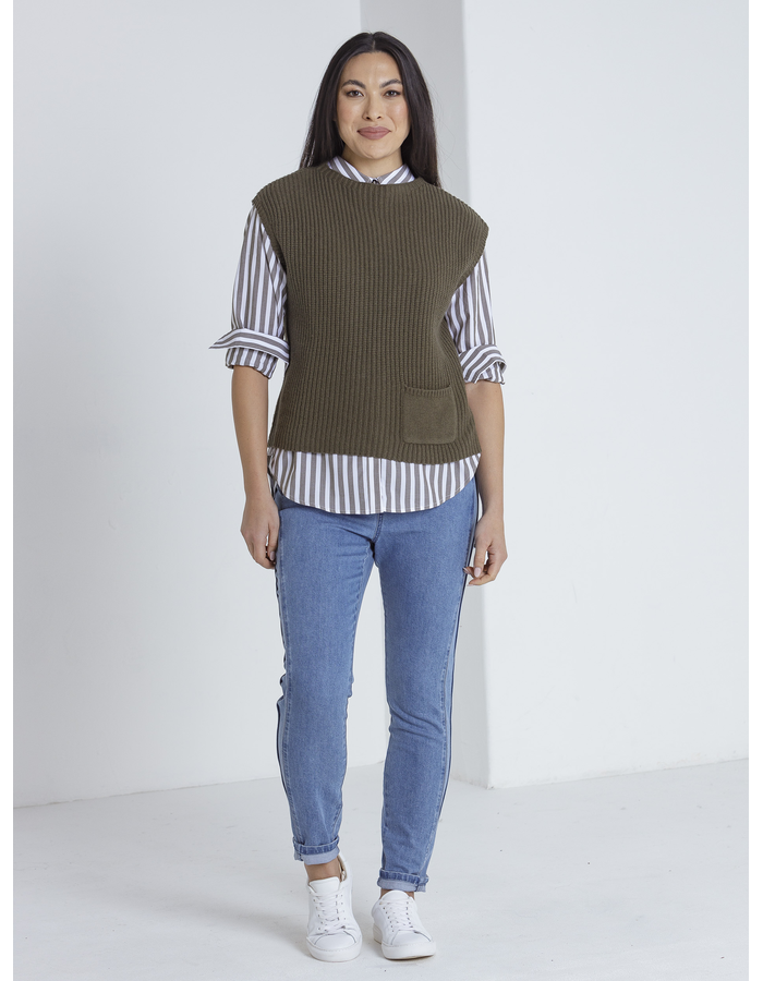 Chunky Rib Knit Women's Vest