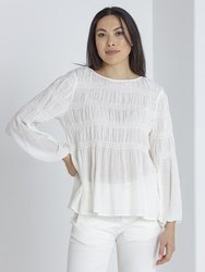 L/S Pleated Top